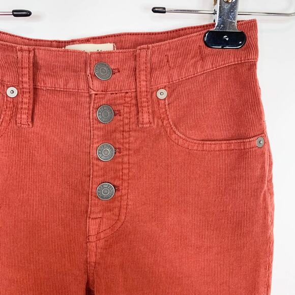 MADEWELL Cali Demi Boot burnt sienna corduroy bootcut pants button fly 3072 - Picture 5 of 12